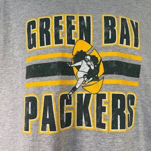 Green Bay Packers NFL Team Apparel Gray Graphic Tee XL